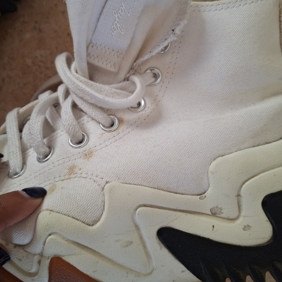 Converse White and Black High-Top Sneakers - Picture 8 of 8